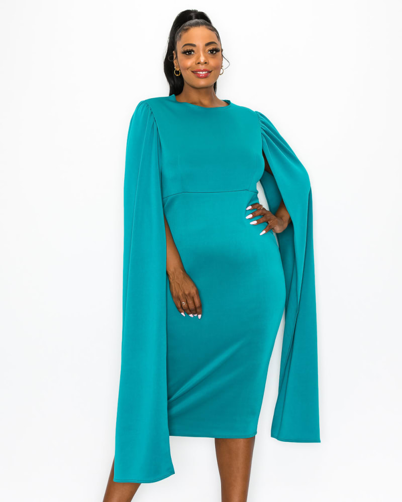 Front cape dress discount